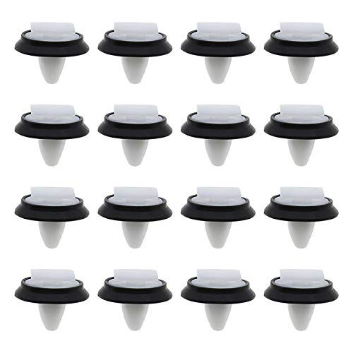 100pcs 856543 71728806 Panneau de Porte Voiture Moulure de Garniture Clips de Retenue Attaches en Plastique avec Joint en Caoutchouc Trou de 9mm