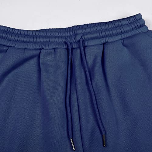 Business Outfits For Women Women's Autumn And Winter Fashion Solid Color Round Neck Set Head Plus Velvet Long (Blue, Xl) #TOP6