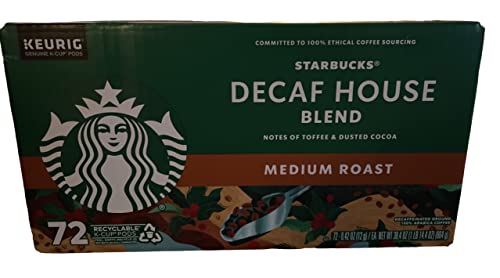 Decaf House Blend K-Cups with Notes of Toffee & Dusted Cocoa, Medium Roast, 72 ct