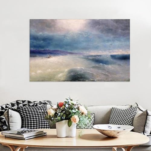 Impression Murale sur Toile Ivan Aivazovsky Après Stormy 60x95cm