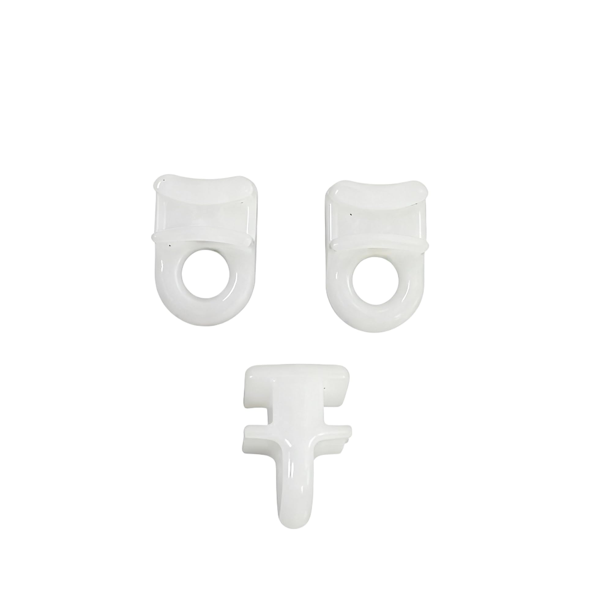 Dwuent White Curtain Rail Gliders, Curtain Hooks Plastic, 50Pcs Plastic Track Sliders For Caravan Campervan Window Door Shower, Smooth Gliding Rail Hooks