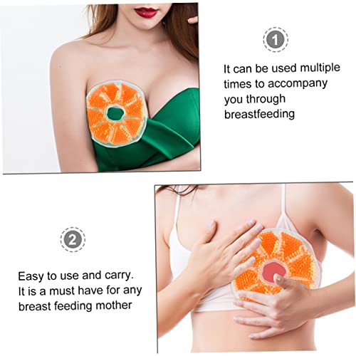 GLEAVI Pacotes De 2 Unidades Fechados Redondos Em Pvc Para Cuidados Aliviam A Amamentação Suprimento