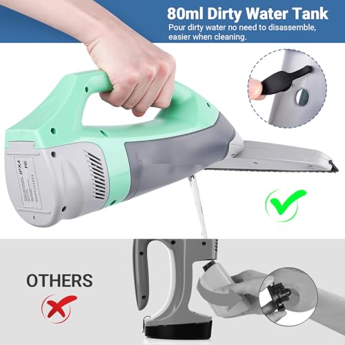 Image of Kiato Window Vacuum Squeegee Cordless, Electric Window Vac, Rechargeable Window Cleaner with Spray Bottle, for Cleaning Windows, Mirrors, Glass, 2200mA, WC10
