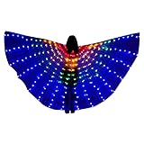 collar alas de victoria secret Luz LED de seguridad: alas de mariposa LED alimentadas por 3 pilas AAA, bajo voltaje de seguridad de 4,5 V, puede controlar la luz LED para lograr un efecto impresionante. Cuando la luz está encendida, los colores serán más vivos.
