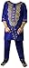 Decoraapparel african clothing attire mens ethnic pants suits traditional brocade wedding festival hippie dashiki style (Blue Plus Size)