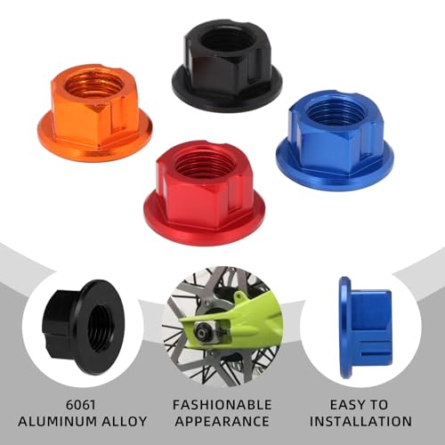 Image of M12x1.25 Rear Fork Axle Nut for Surron Light Bee X Eride Pro,Wheel Axel Screws for Electiec Dirt Bike Sur Ron LBX /E Ride Pro S SS SR /X260 - Blue(Just for KKE Fork DNM Fork)