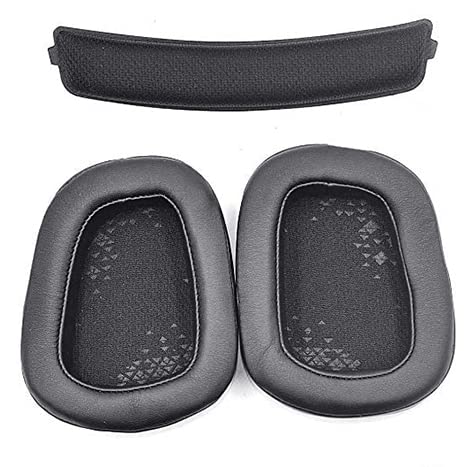 XXTMZ G933�C���z���̃C���[�p�b�h�������C���[�}�t�́A���W�b�NLogitech G933 G633 G633 Artemis�C���z���̊ɏ՗p�C���[�p�b�h�̃w�b�h�o���h�i�C���[�p�b�h+�w�b�h�o���h�j�ɓK�p�����