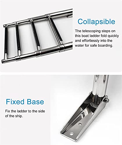 Escalera telescópica plegable de 3 peldaños para piscina miniatura 6