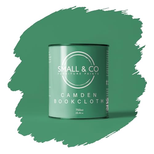 Small & Co Furniture Paint – Camden Bookcloth (bookbinder teal-green with heritage richness) | Premium Water-Based Matte Acrylic for Cabinets & Wood | Strong Adhesion, Low Odour, Quick Dry | 750ml
