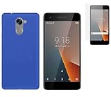  Todobarato24h Funda TPU Lisa Azul Vodafone Smart V8 (5.5) + Protector Cristal Templado