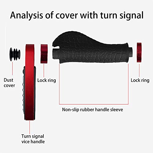 Impugnature in Bicicletta Manubrio della Bicicletta Grip Mountain Bike Anti-Skid Lock-on della Copertura della Maniglia Esterna Che Guida la Maniglia di Gomma Bar End Bike Accessories