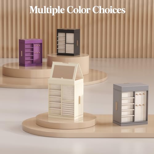 Lifewit Jewellery Box 360° Rotating, Jewellery Organiser with Mirror, Jewellery Display and Storage Case for Women, Spacious Jewellery Holder for Ring Necklace Earring Watches, Great Gift, Creamy - Cosy Home Interiors Lifewit Jewellery Box 360° Rotating, Jewellery Organiser with Mirror, Jewellery Display and Storage Case for Women, Spacious Jewellery Holder for Ring Necklace Earring Watches, Great Gift, Creamy - Image 9