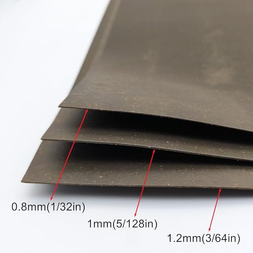 Image of Gasket Making Material Paper Sheet High Temp Pressure Chemical Grade for Gasoline Diesel Oil Air Compressor DIY Rebuild Sealing (3 Pcs,Black, Cork Rubber)