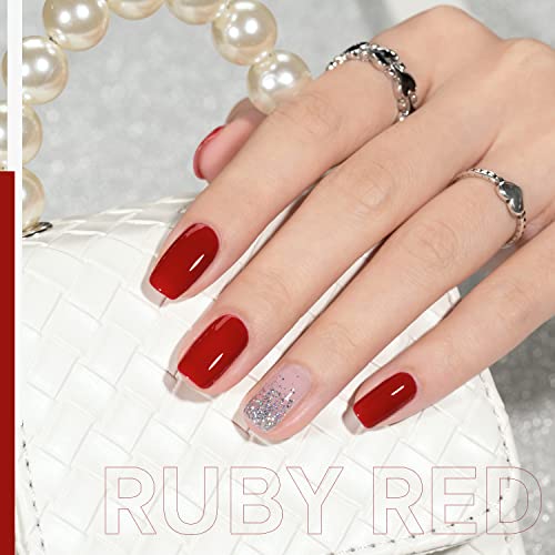 Gaoy Ruby Red Gel Nail Polish, 16Ml Soak Off Uv Light Cure Gel Polish For Nail Art Diy Manicure At Home, Color 1154 #TOP4
