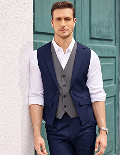 Gilet homme bleu de coupe Large aux finitions haut de gamme