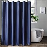 AooHome シャワーカーテン 180 x180cm 目隠し 遮像 防カビ 防水 お風呂用カーテン 軽量 速乾ング付き 無地 ダークブルー