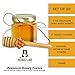The Honey Jar Bee-luxe Event, Bridal Shower, or Wedding Favors - 2oz Hexagon Jar of Pure Raw Honey with Wooden Honey Dipper & Enamel Hexagon Charm - Customizable DIY Party Favors - (Gold Lid, 50 Pack)