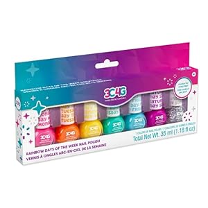Bright Nail Polish Set for Girls & Teens – 7 Vibrant, Non-Toxic, Kid-Safe Colors for Every Day of the Week – Ideal Gift for Ages 8+ – Perfect for Parties & Play – Fun DIY Manicure Kit by Make It Real