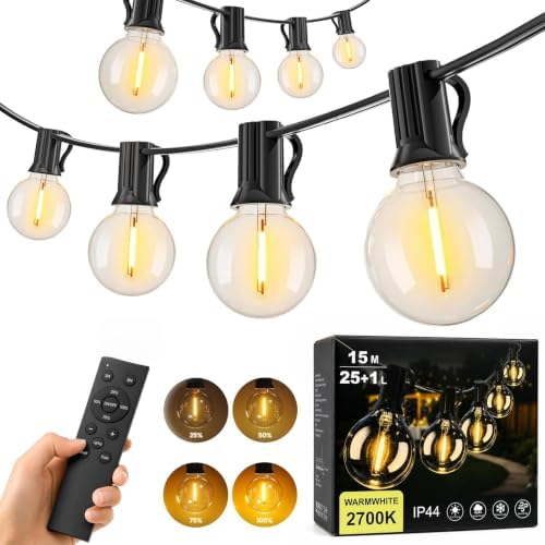Outdoor String Lights, Waterproof, Shatterproof 50FT image 3