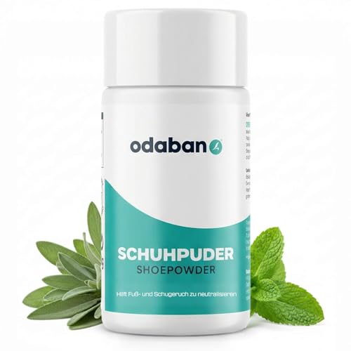 odaban Fuß- und Schuhpuder | reduziert Fuß- & Schuhgeruch | keimreduzierend gegen Bakterien & Pilze | bindet Feuchtigkeit für langanhaltende Frische | ideal bei Schweißfüßen & Sportschuhen