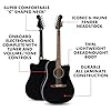 Best Fender Acoustic Guitar for Beginners : Top 5 Review and Buyer's Guide 45 Fender California Debut Redondo CE Series Acoustic Guitar, Beginner Guitar, 2-Year Warranty, Includes Built-In Tuner, Black #1