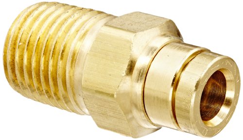Legris 3115 56 14DOT Nylon & Nickel-Plated Brass Push-To-Connect Fitting, Complies with DOT, Inline Connector, 1/4