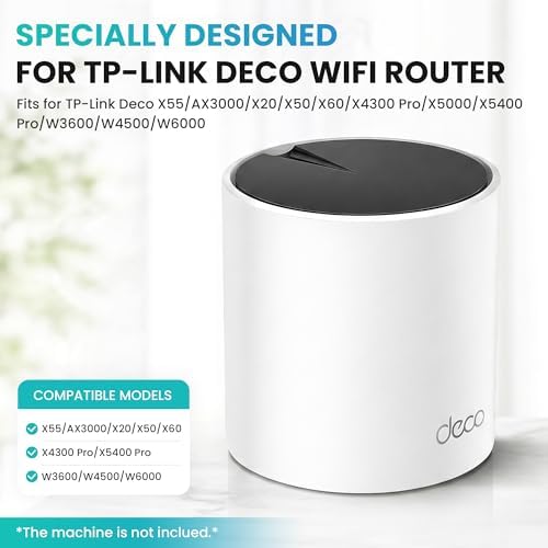 Sootozy Wall Mount Holder for Tp-Link Deco x55 AX3000 WiFi 6 Mesh System, Wall Mount Stand Bracket for Tplink Deco Router x55/AX3000/X20/X50/X60/X4300 Pro/X5000/X5400 Pro/W3600/W4500/W6000 (1 Pack) - 1