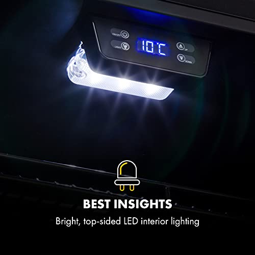 Klarstein Beersafe 5XL drankenkoelkast - koelkast, 148 L voor maximaal 231 drankblikken, 3 metalen planken, glazen deur, vrijstaand, vloerwielen, roestvrijstalen front - Afbeelding 8