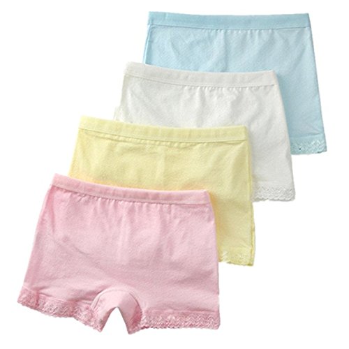 FAIRYRAIN-Baby-Kleinkind-Maedchen-Lace-Soild-Color-Pantys-Hipster-Shorts-Spitze-Baumwollunterhosen-Unterwaesche-4-Packung
