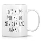 Retreez Funny Mug for Moving to New Zealand - Moving to New Zealand Gift - 11 Oz Ceramic Coffee Cup for Relocating to New Zealand - Humorous Farewell Gift For Birthday, Moving Away For Men And Women