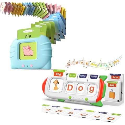 Talking Flash Cards for Toddler 1 2 3 4 Year Olds, Language Learning Toys, Pocket Speech Therapy Toys, Autism Toys, Montessori Toys with 224 Words, Children's Sensory Learning Educational Toys Cover