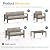 Wisteria Lane 5-Piece Outdoor Patio Furniture Set, Outdoor Sectional Furniture with Upgraded Cushions, Outdoor Conversation Seating Set for Balcony, Garden, Deck, Backyard, Beige