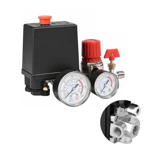 Compresseur d'air pressostat valve pressostat compresseur d'air avec manomètre régulateur,Pressostat Compresseur d'air