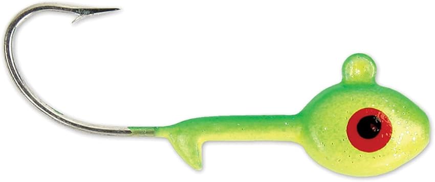 GOT-CHA HSWG12-120S Grub Heads1/2-Ounce Chartreuse/Lime 7-Pack