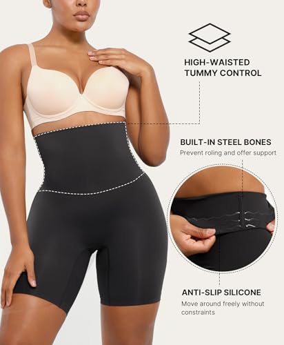 SHAPELLX Shapewear Tummy Control Shorts for Women Seamless High Waisted Body Shaper Thigh Slimming Underwear Girdle3