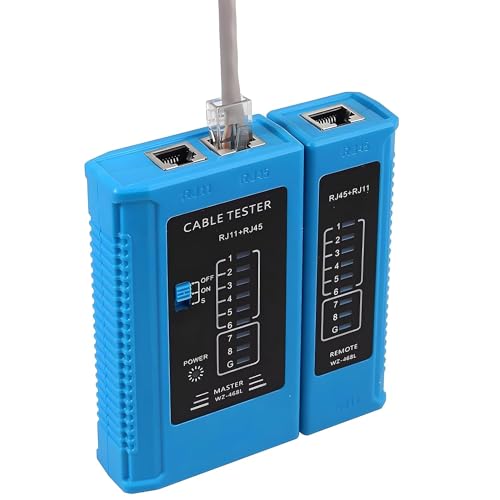 Image of XIKKART Crimping Tool RJ45, Wire Cutter, Tool Kit, Cat5 Cat5e Cat6, 50PCS RJ45 Cat6 Passthrough Connectors, 50PCS Covers, Network Cable Tester, Wire Punch Down Cutter, Battery, Pass Through Tool kit