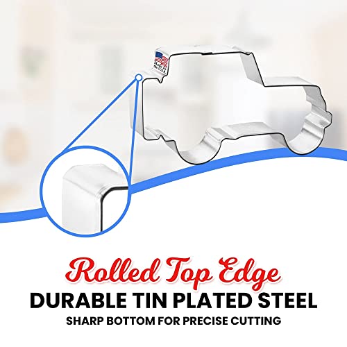 Suv Military Off-Road Vehicle Cookie Cutter 4.25 Inch – Made In The Usa – Foose Cookie Cutters Tin Plated Steel - Suv Cookie Mold #TOP3