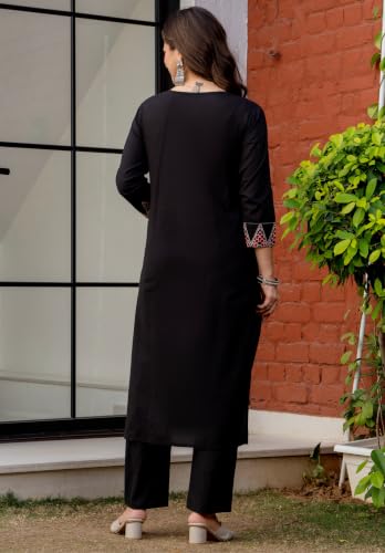 Image of rytras Women Woman's Pure Cotton Straight Kurta Sets with Pant & Dupatta|Kurti Set for Woman|Suit Set for Women Cotton