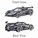 Therina Toy Cars Model Jesko 1/24 Black Alloy Collectibles Die-cast Vehicles with Sound and Light