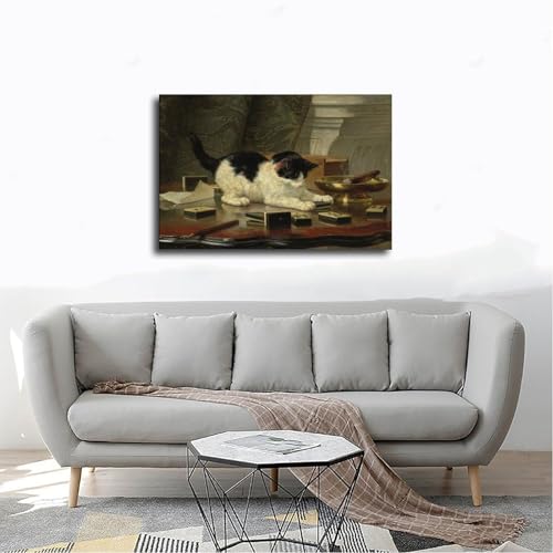 Toile décoration murale Henriette Ronner Knip pour masquer mur vide - 4