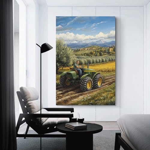 Impression sur toile tracteur affiche premium au format 50x75 cm - 3