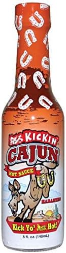 KICKIN' Cajun Habanero Hot Sauce – 5oz. - Perfect for Chicken Wings or a Gourmet Gift for the Hot Sauce Fan - Try if you Dare!