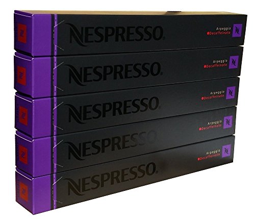 Nespresso Capsules Original Line, Arpeggio Decaffeinato, Dark Roast Coffee, 50-Count Coffee Pods
