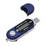 VBESTLIFE USB MP3 Player, 2.0 Supports MP3 WMA Formats with LCD Display, AA Battery Powered Portable Music Player for Sports Outdoor Travel (Blue)