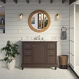 Bella 42-inch Bathroom Vanity (Carrara/Chocolate): Includes Chocolate Cabinet with Authentic Italian