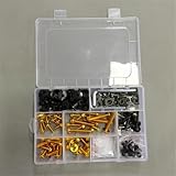 Materialqualität: Die Befestigungsclip-Schrauben des Motorradverkleidungsschraubensatzes bestehen aus korrosionsbeständigem, hochwertigem Aluminium und gewährleisten Festigkeit und langanhaltenden Glanz.