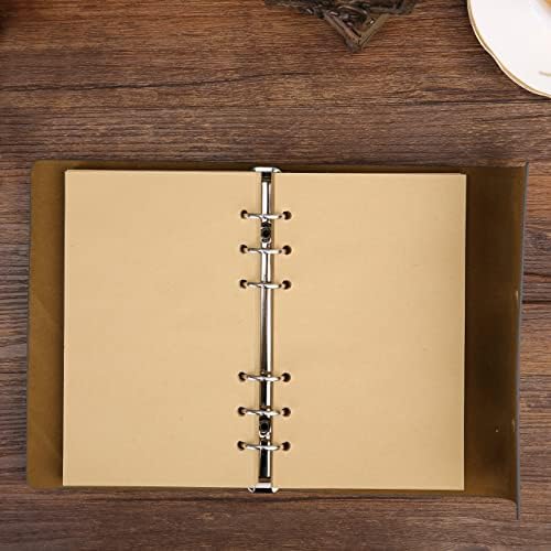 NectaRoy Retro Vintage yapraklı not defteri, klasik PU deri kapak, seyahat defteri, travel journal, günlük, seyahat günlüğü, doldurulabilir eskiz defteri, Sketchbook, 130x185mm - Görsel 4