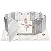 Kidsclub Baby Playpen 10+2 Panel Activity Centre Safety Play Yard Foldable Portable HDPE Indoor Outdoor Playards Fence