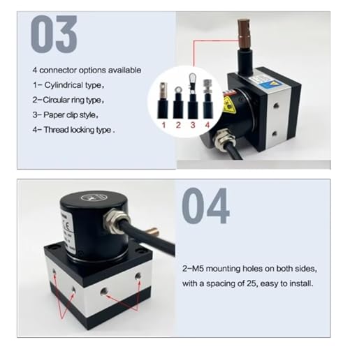 Codeur à cordon de tirage 0-1500 mm avec sortie push-pull NPN PNP 24V - 7