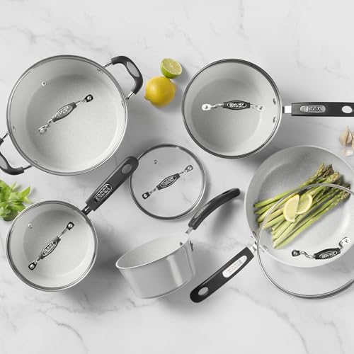 Starfrit The Rock Terra 10-Piece Cookware Set, Ceramic Non-Stick Rock.Tec Surface, Thick Aluminum Base, Oven & Dishwasher Safe, PFAS-Free by Starfrit - Image 9